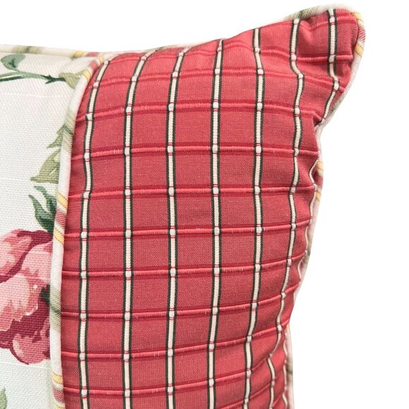 Gorgeous Pillow Expensive Materials PNK GRN WHT Decorative Lumbar Designer Touch - Picture 4 of 9